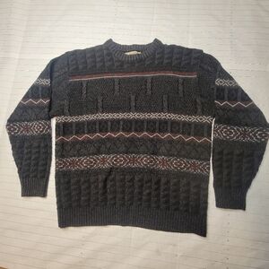 Vintage Munsingwear Sweater Mens L Knit Grandpa Striped Pattern Acrylic Ugly